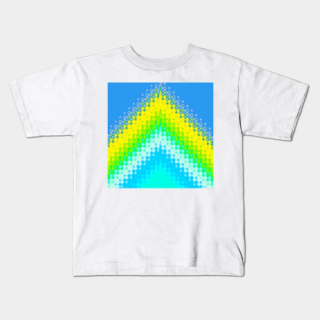 Pixelated Mountain Blue Kids T-Shirt by BlakCircleGirl